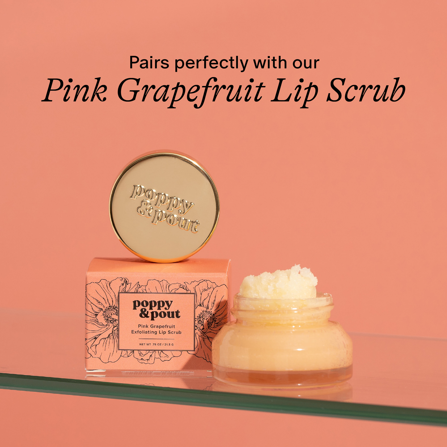 Poppy & Pout Lip Balm - Pink Grapefruit