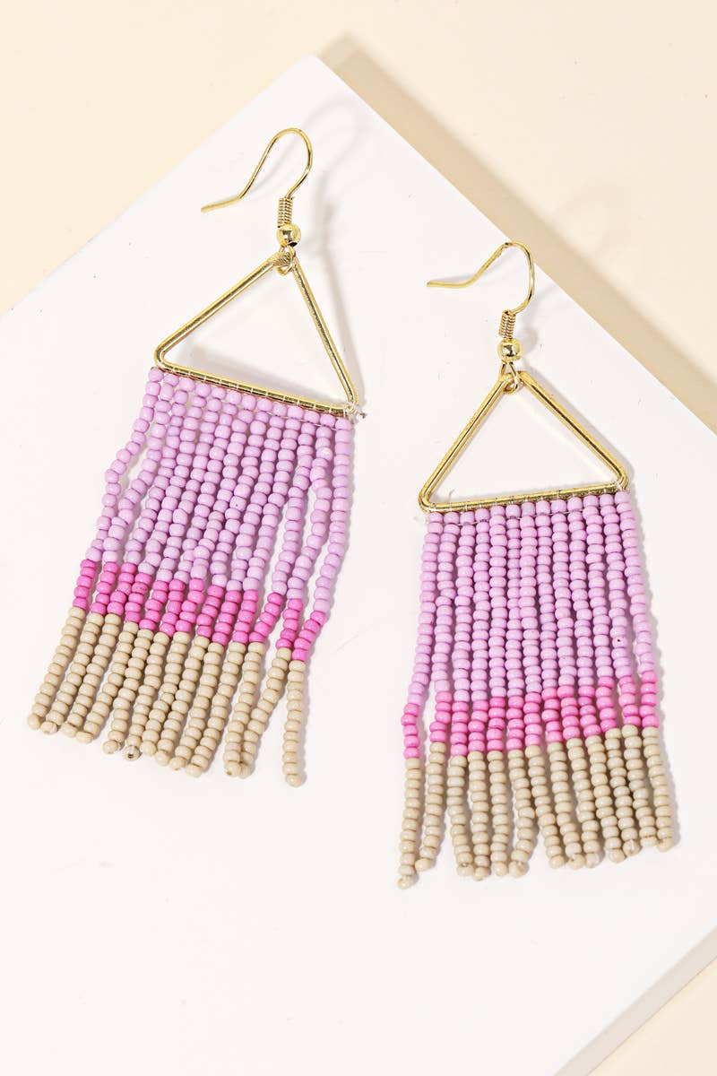 Triangle Bead Earrings