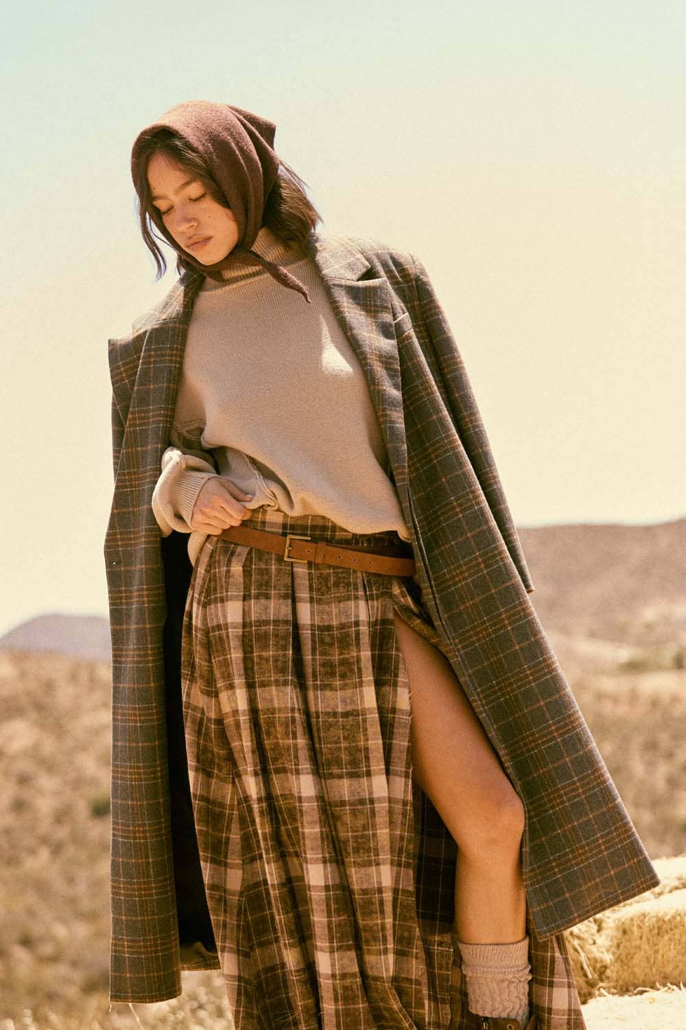 Paige Plaid Overcoat