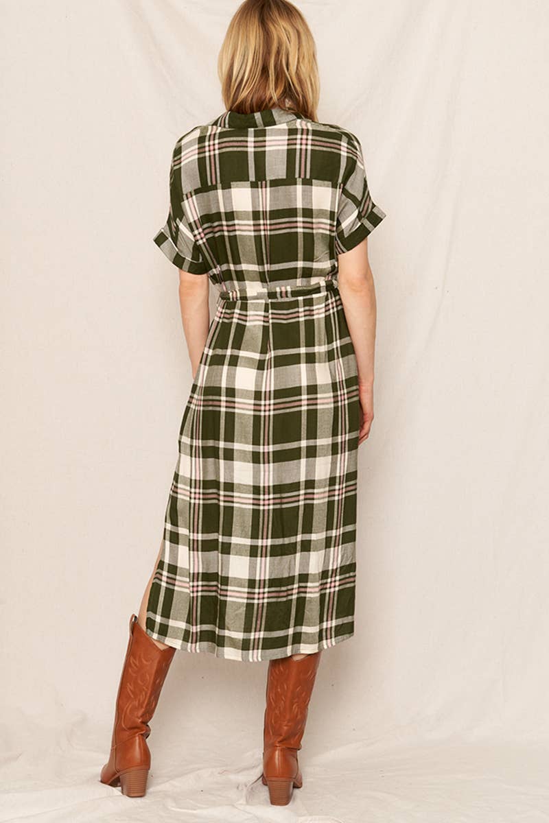 Cece Plaid Dress