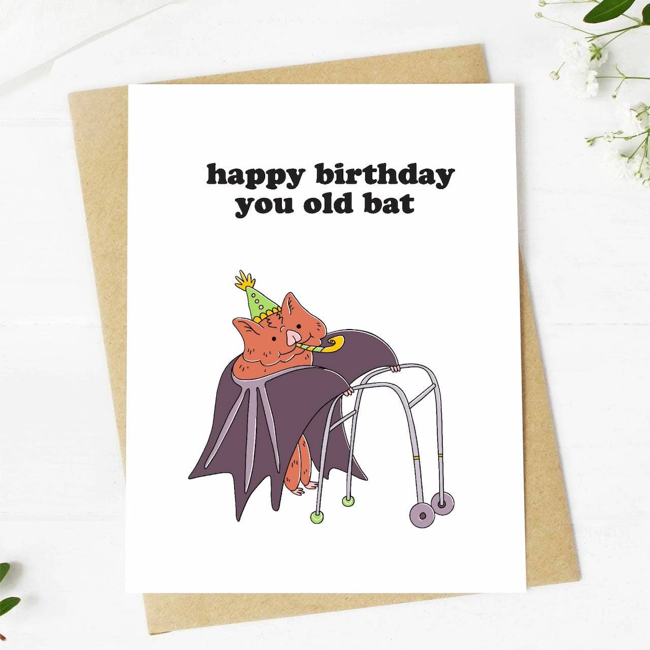Bat Birthday Card