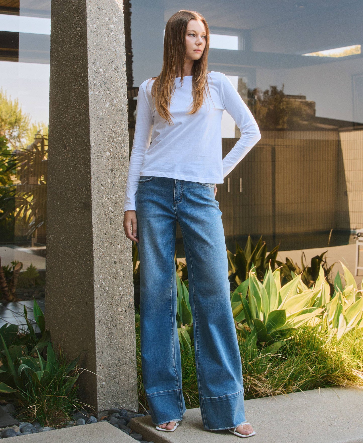 Wide Hem Jeans