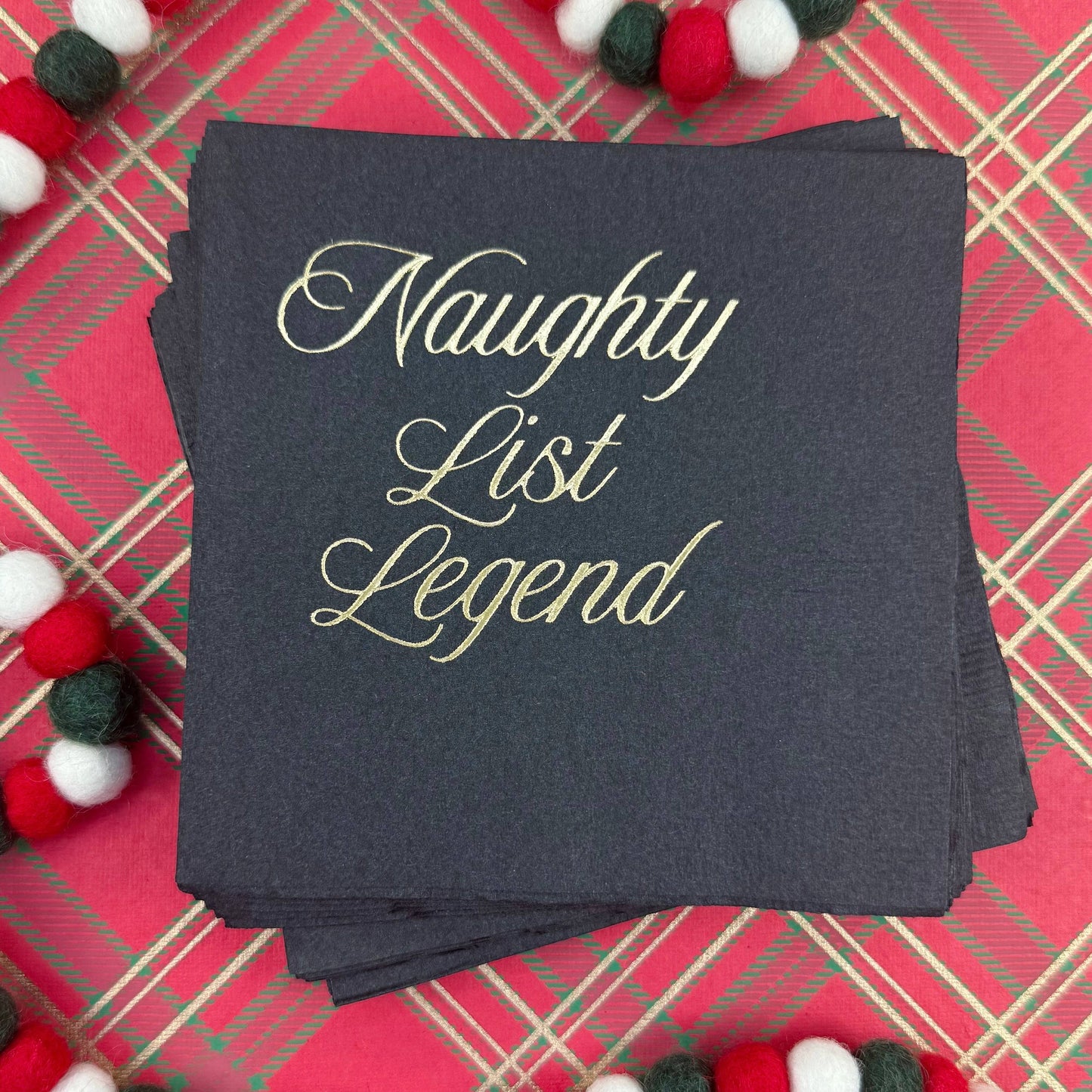 Naughty List Legend Christmas Napkins