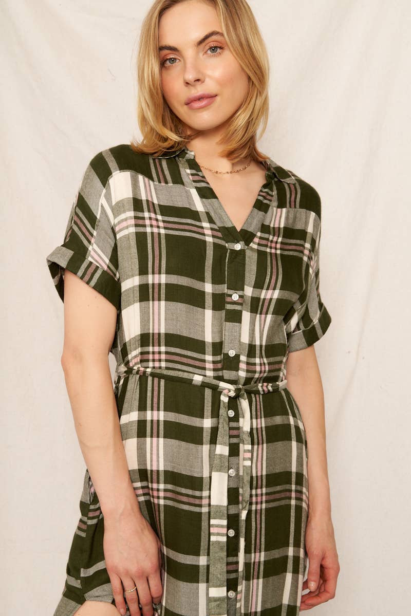 Cece Plaid Dress