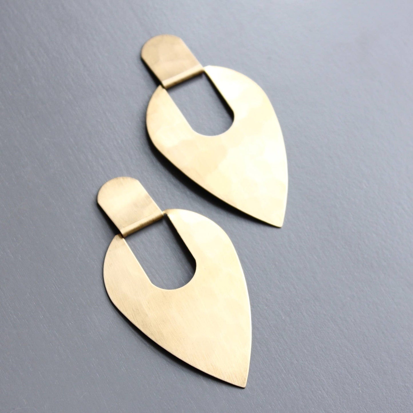 Hammered Teardrop Earrings