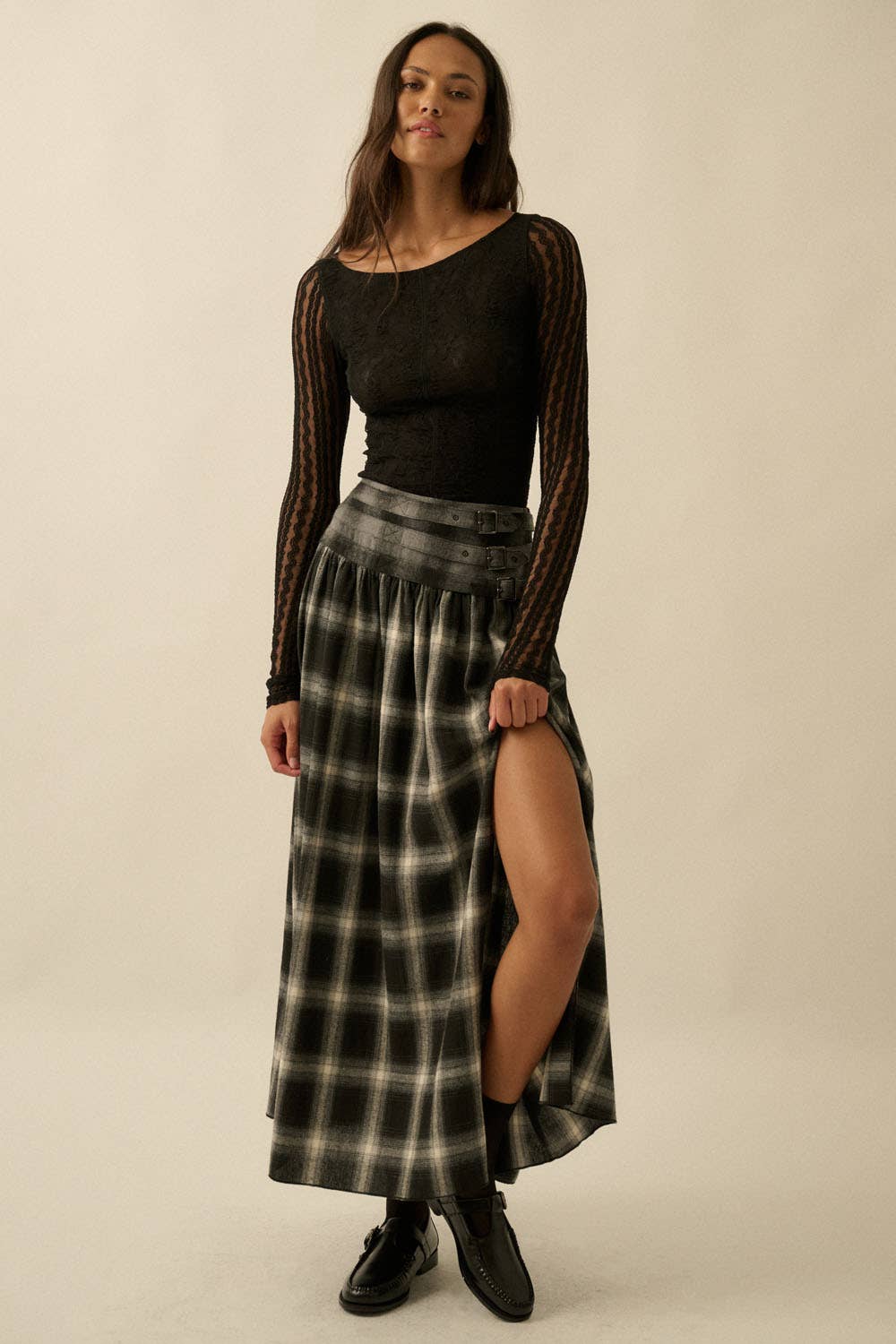 Fiona Flannel Maxi Skirt