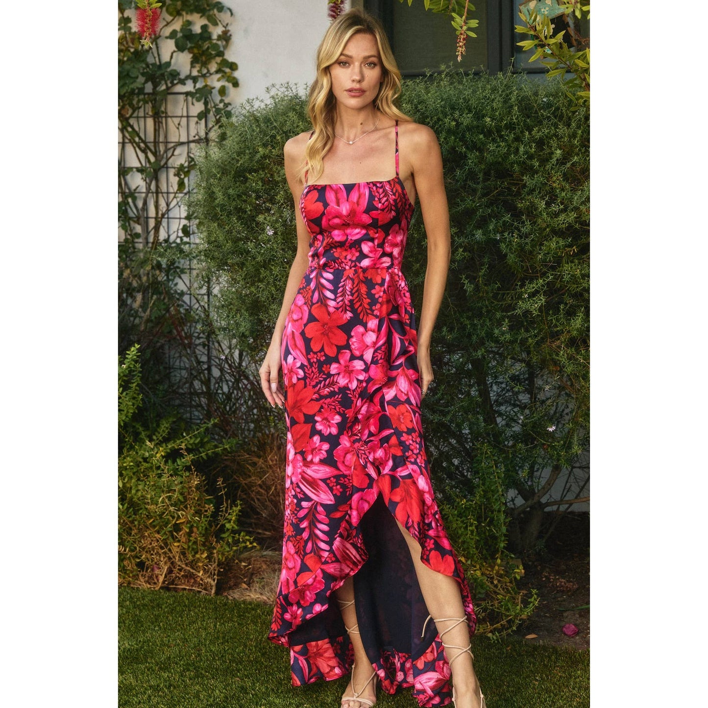 Lumi Open Back Ruffle Dress