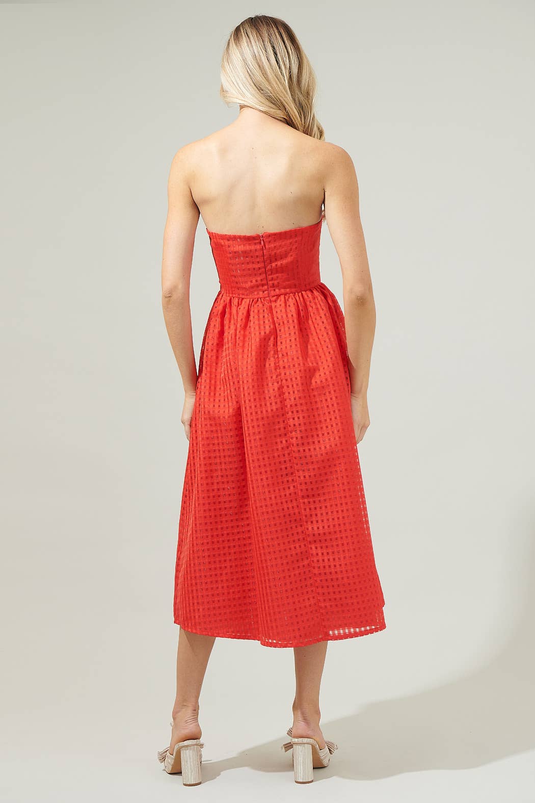 Red Bow Midi Dress