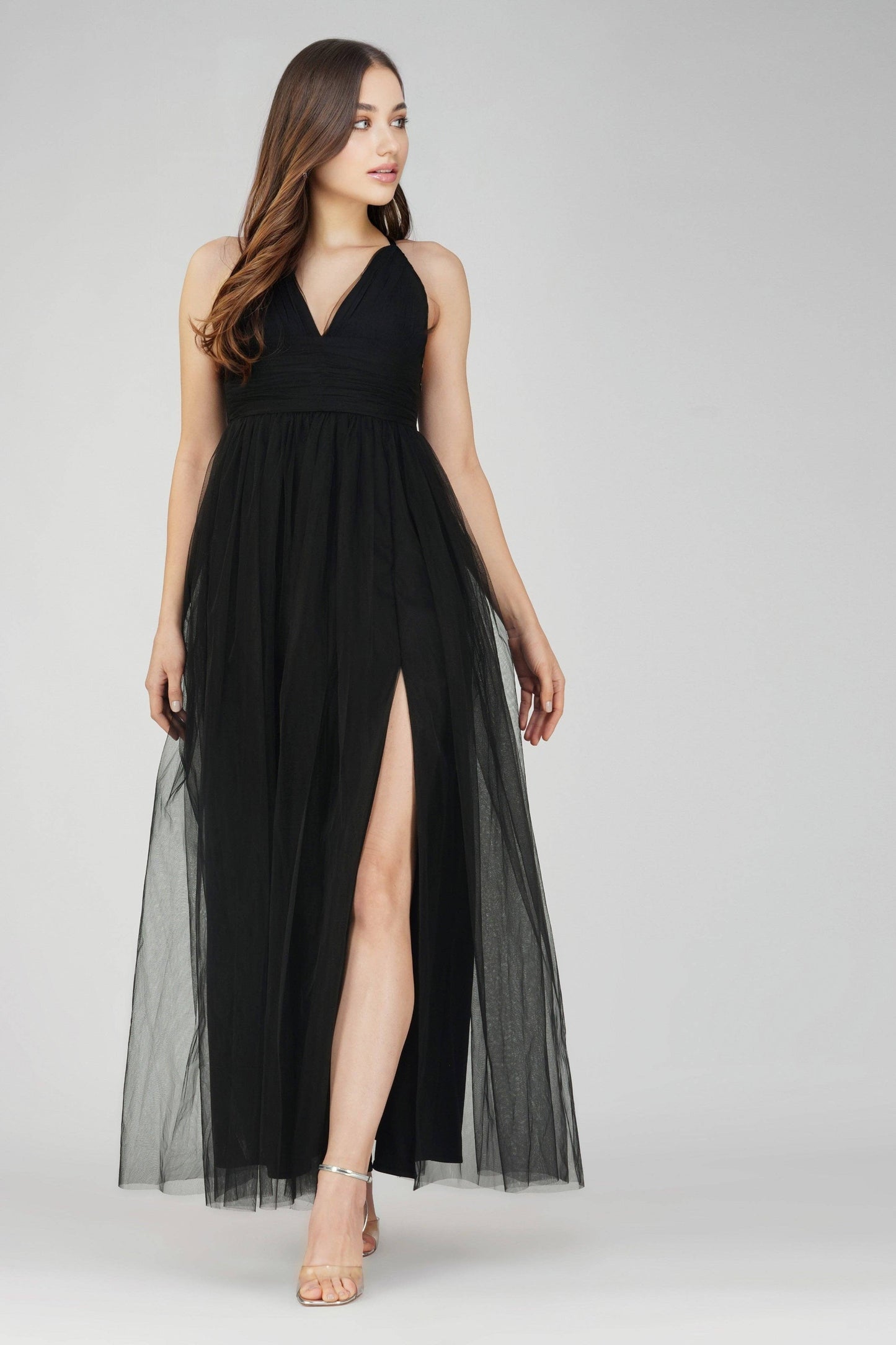 Opal Tulle Maxi Dress Black