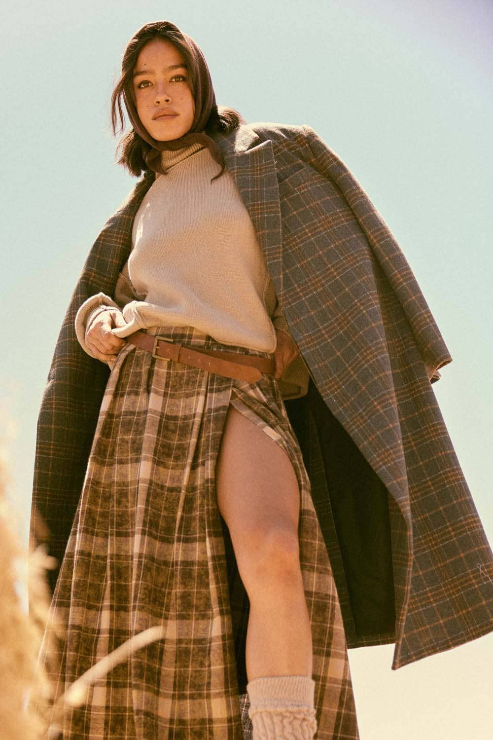Paige Plaid Overcoat