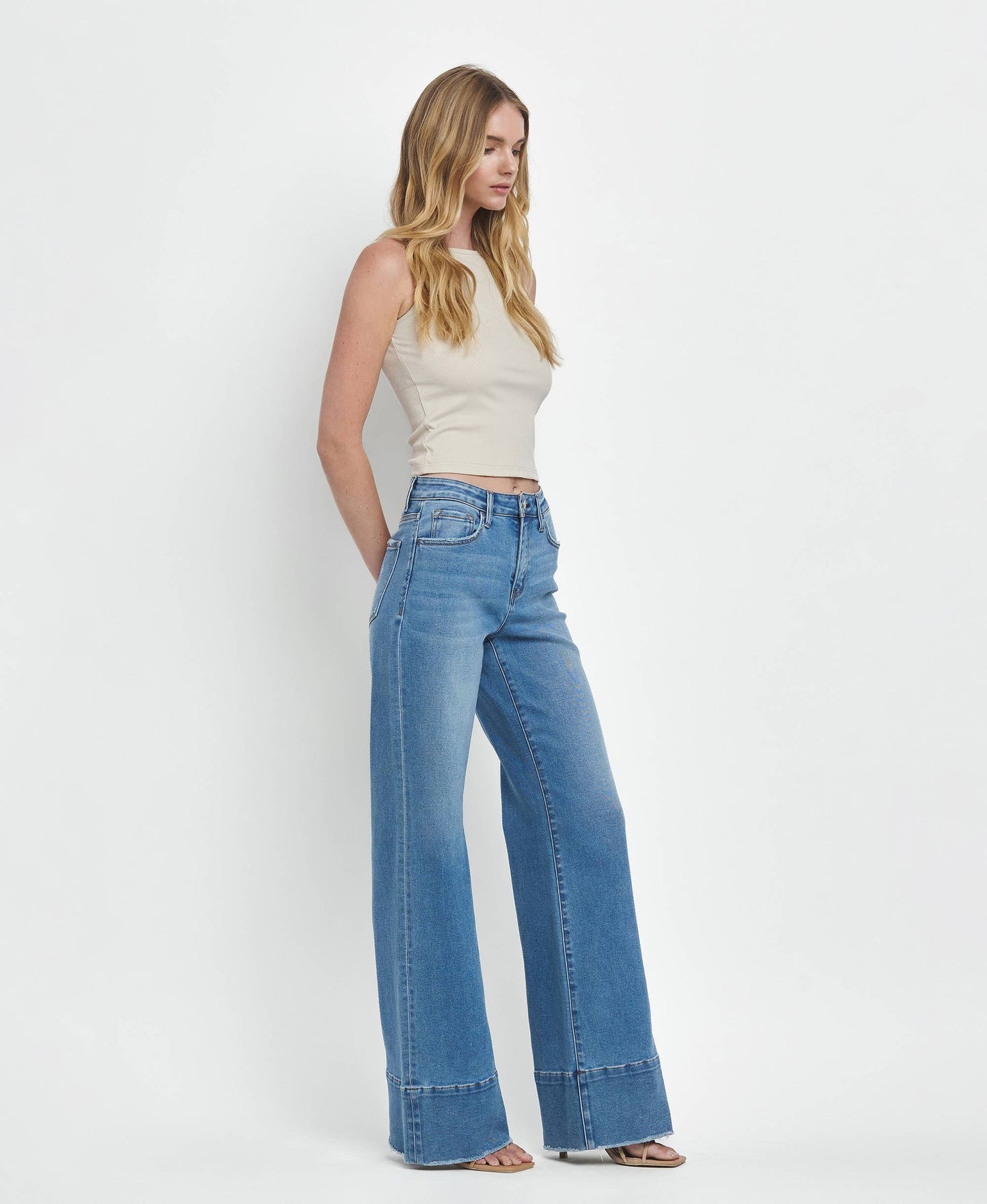 Wide Hem Jeans