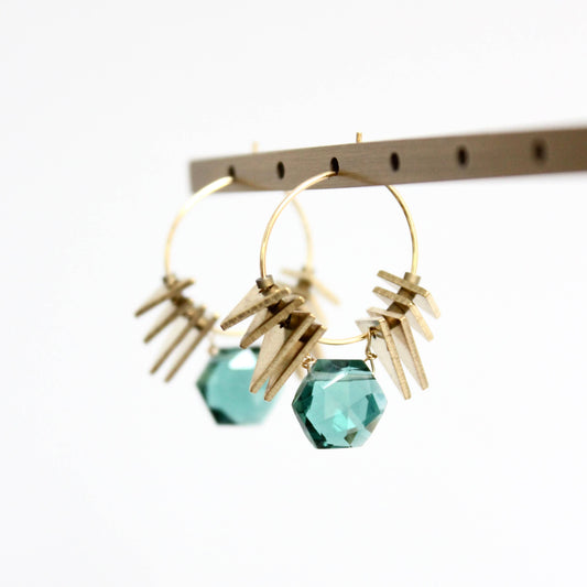 Tourmaline Hoops
