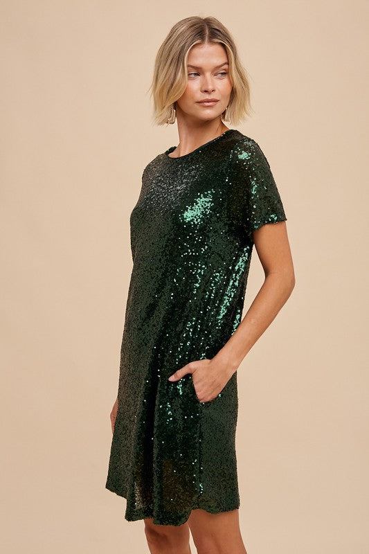 Sequin Mini Dress - 2 Colors!