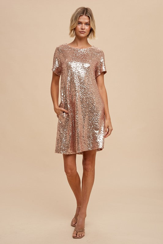 Sequin Mini Dress - 2 Colors!