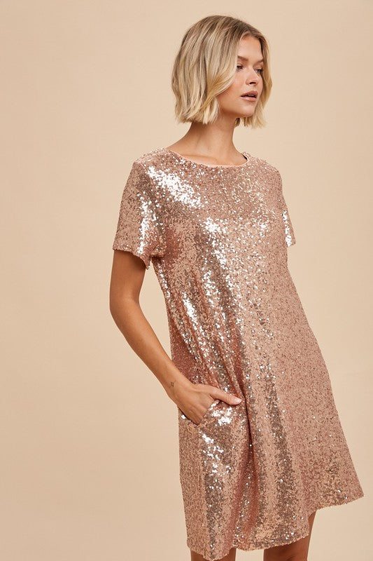 Sequin Mini Dress - 2 Colors!