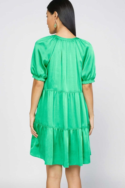 Teal Tiered Dream Dress - XL Only