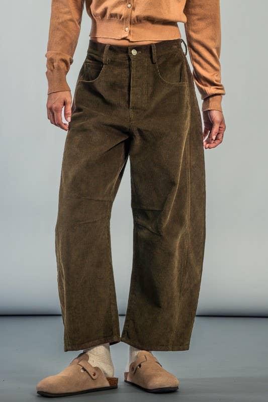 Corduroy Barrel Jeans