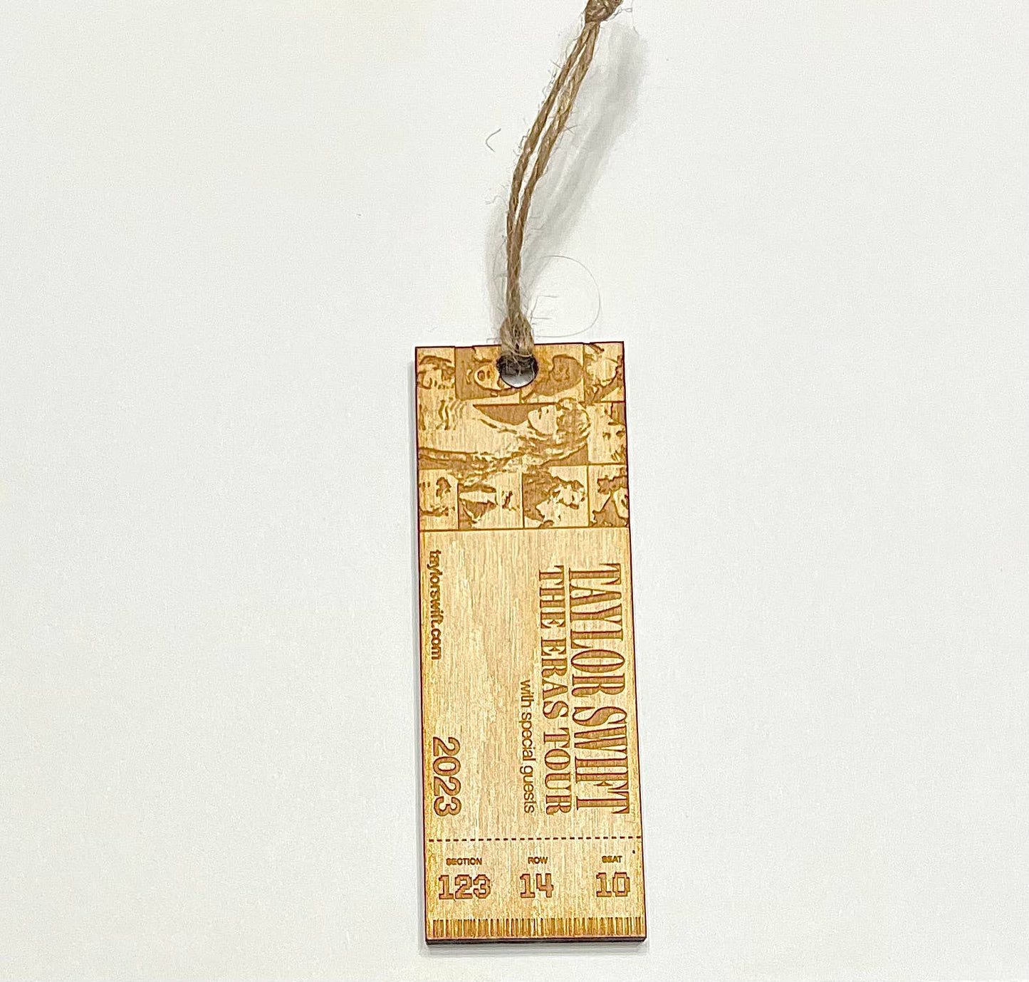 Taylor Swift Eras Tour Concert Ticket Wooden Ornament