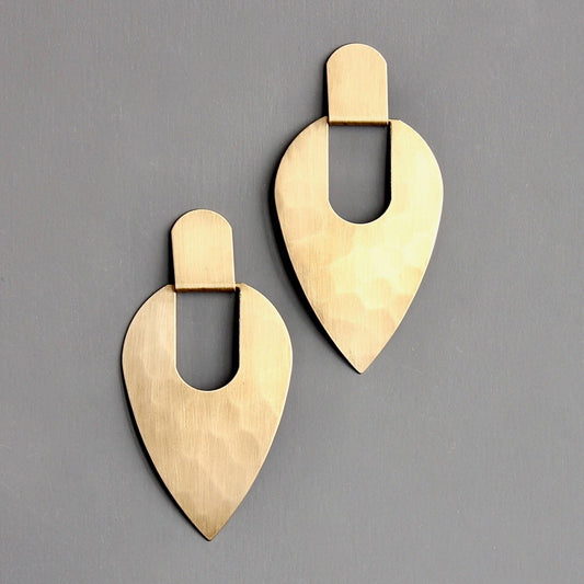 Hammered Teardrop Earrings