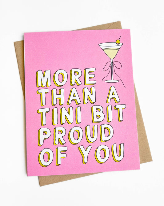 A Tini Bit Proud Cute Congratulations Card Girlie You Did It