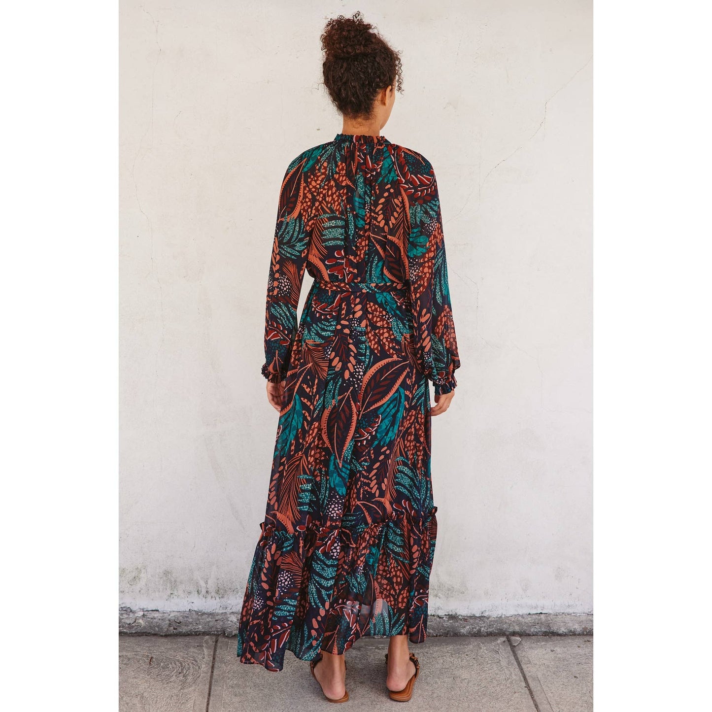 Indigo Print Maxi Dress