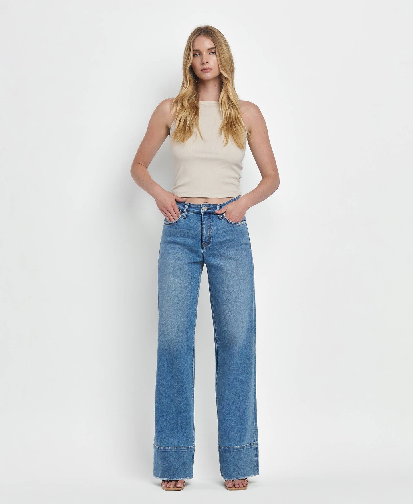 Wide Hem Jeans