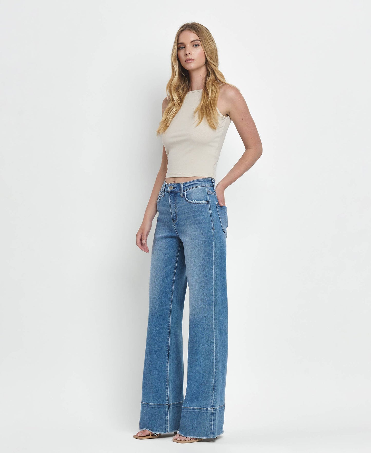 Wide Hem Jeans