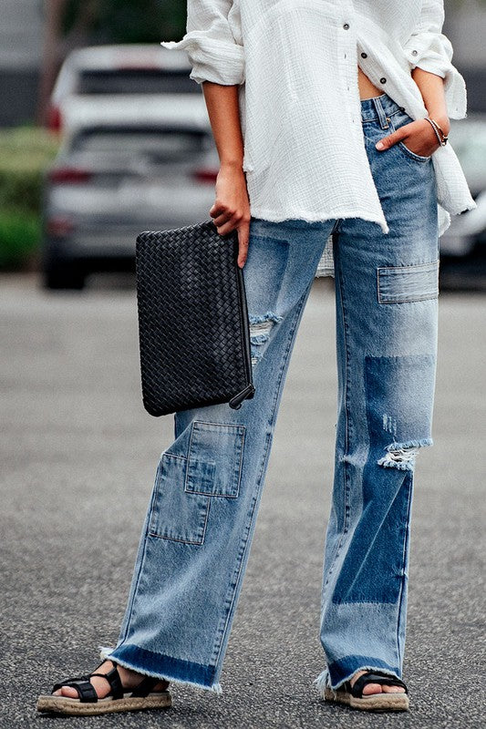 Kayla Patchwork Denim jeans