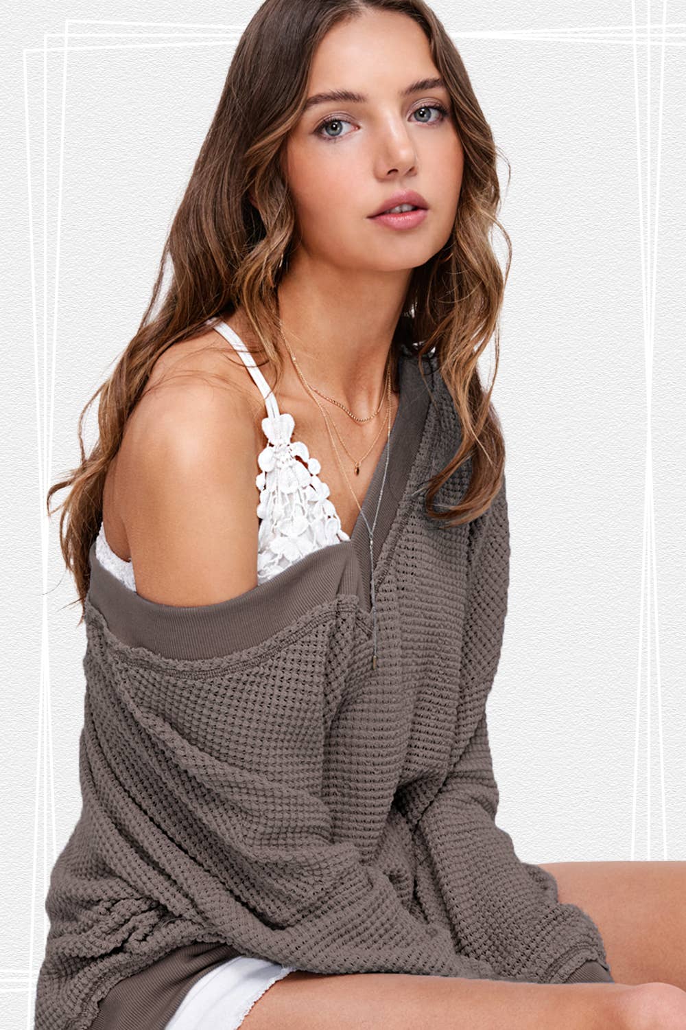 Waffle Long Sleeve Top