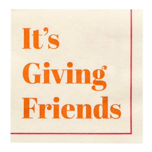 'It's Giving Friends' Cocktail Napkins/26pk