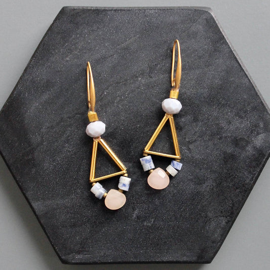 Peach Jade Earrings