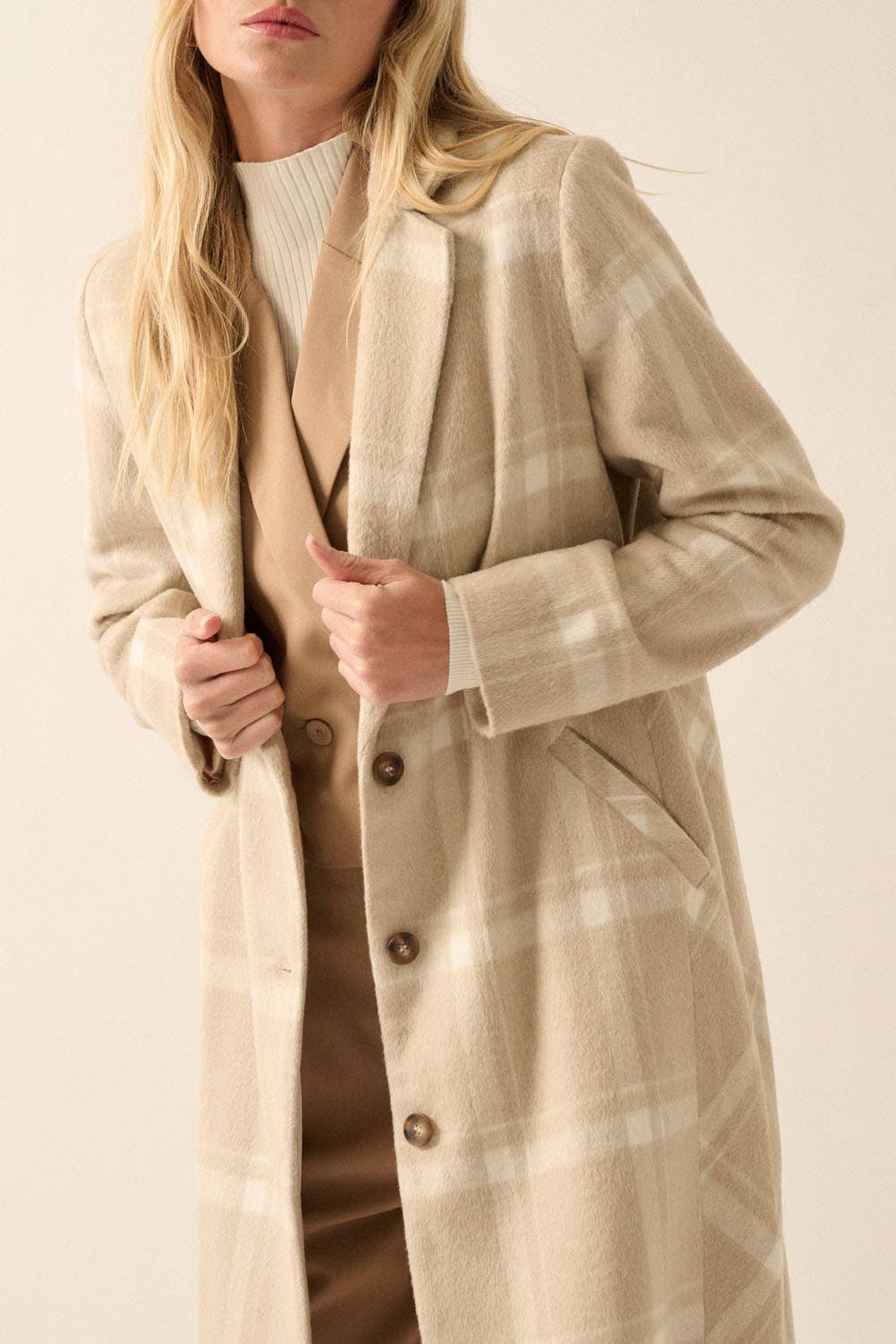 Tan Plaid Jacket