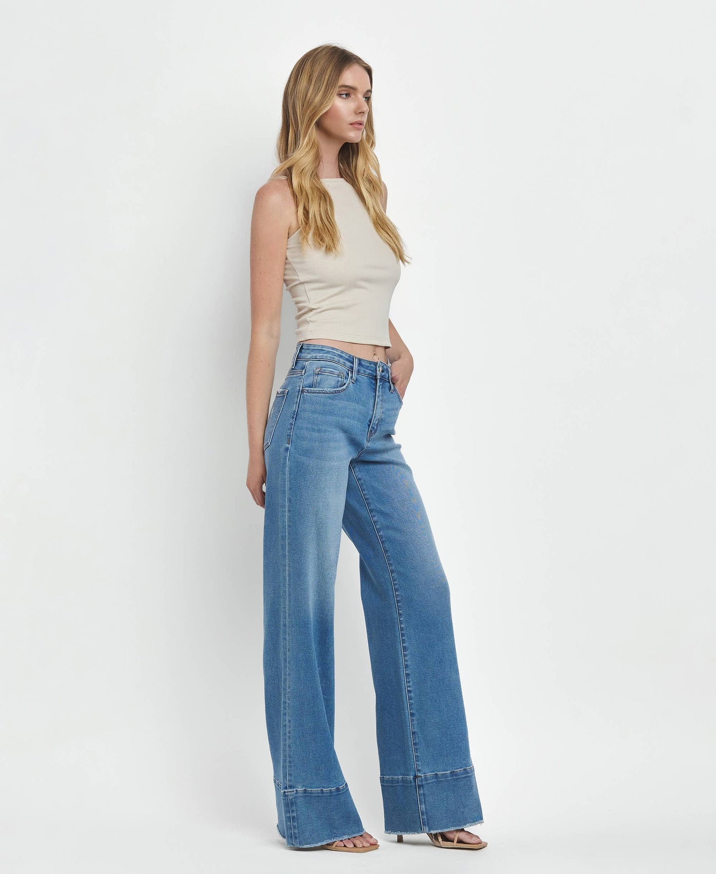 Wide Hem Jeans