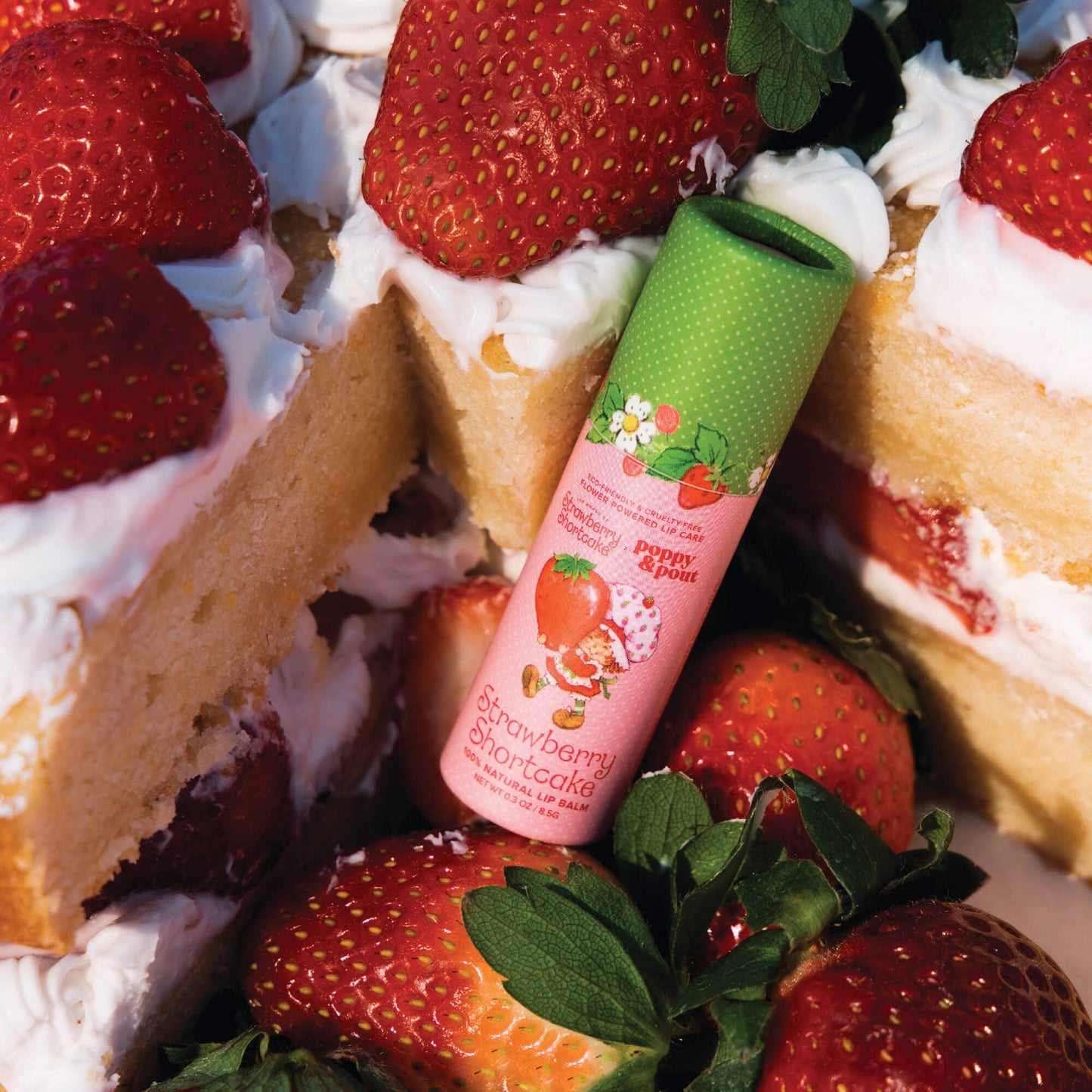 Poppy & Pout Lip Balm - Limited Edition Strawberry Shortcake