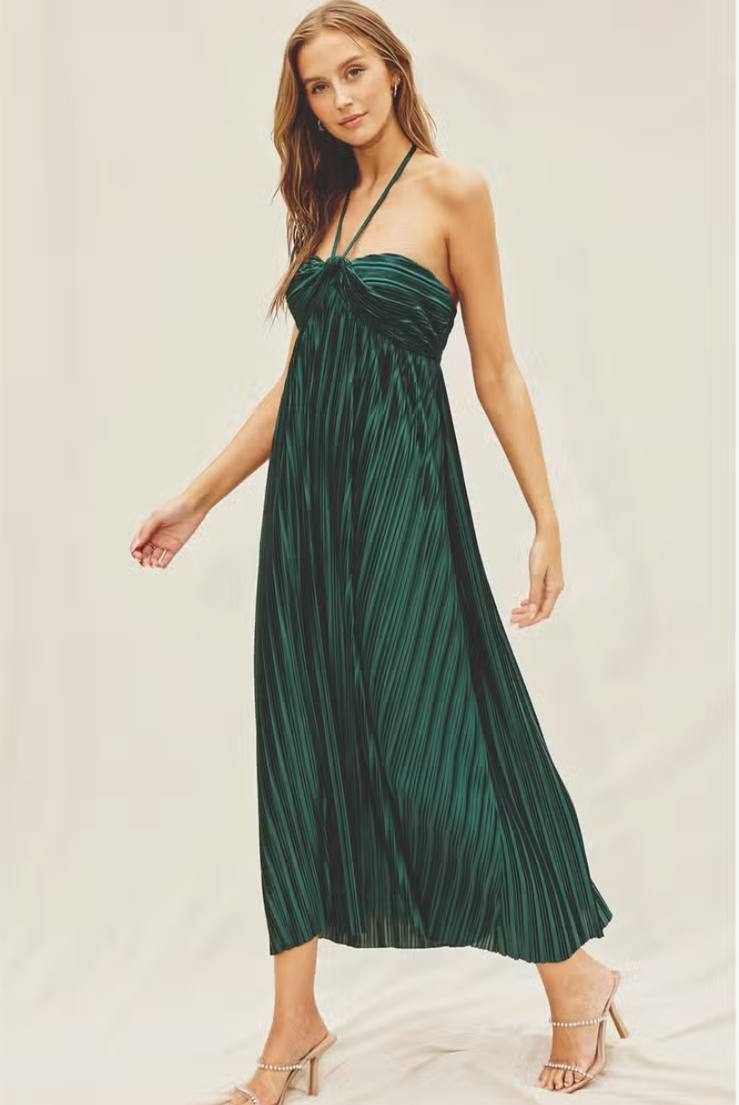 Verdant Halter Dress