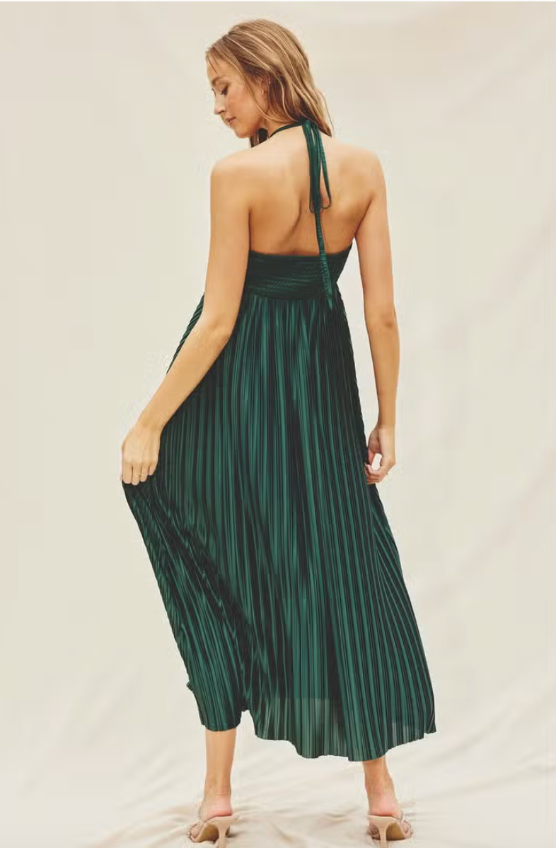 Verdant Halter Dress