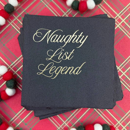 Naughty List Legend Christmas Napkins