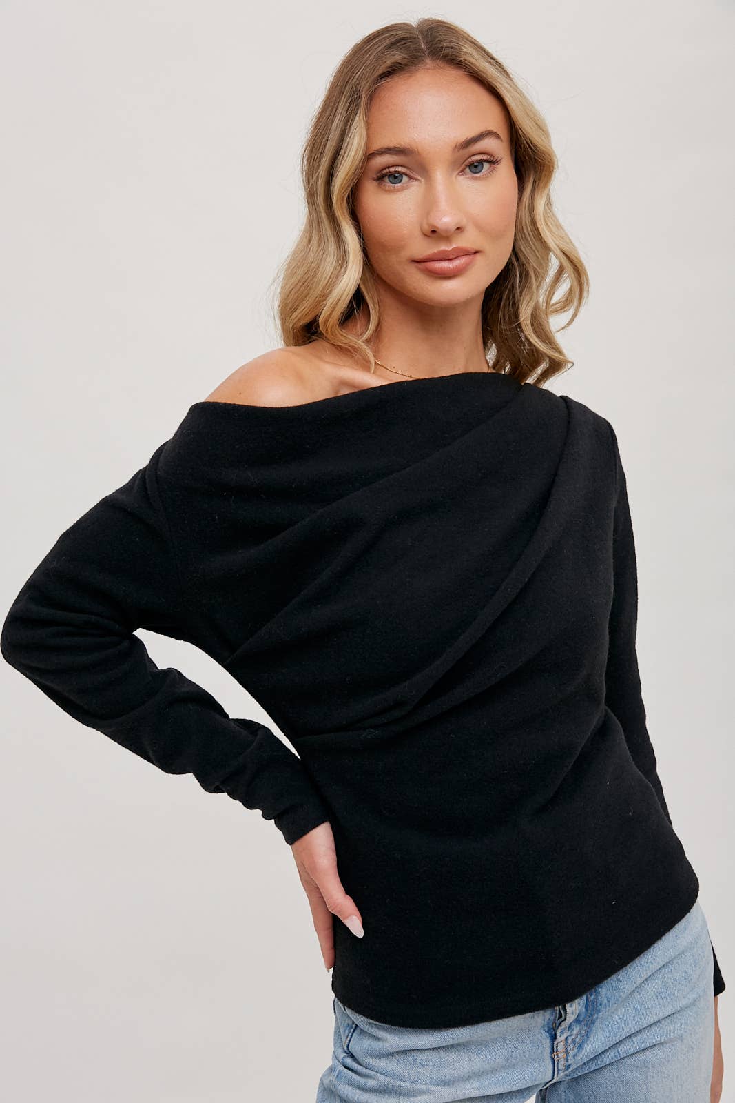 One Shoulder Knit Top