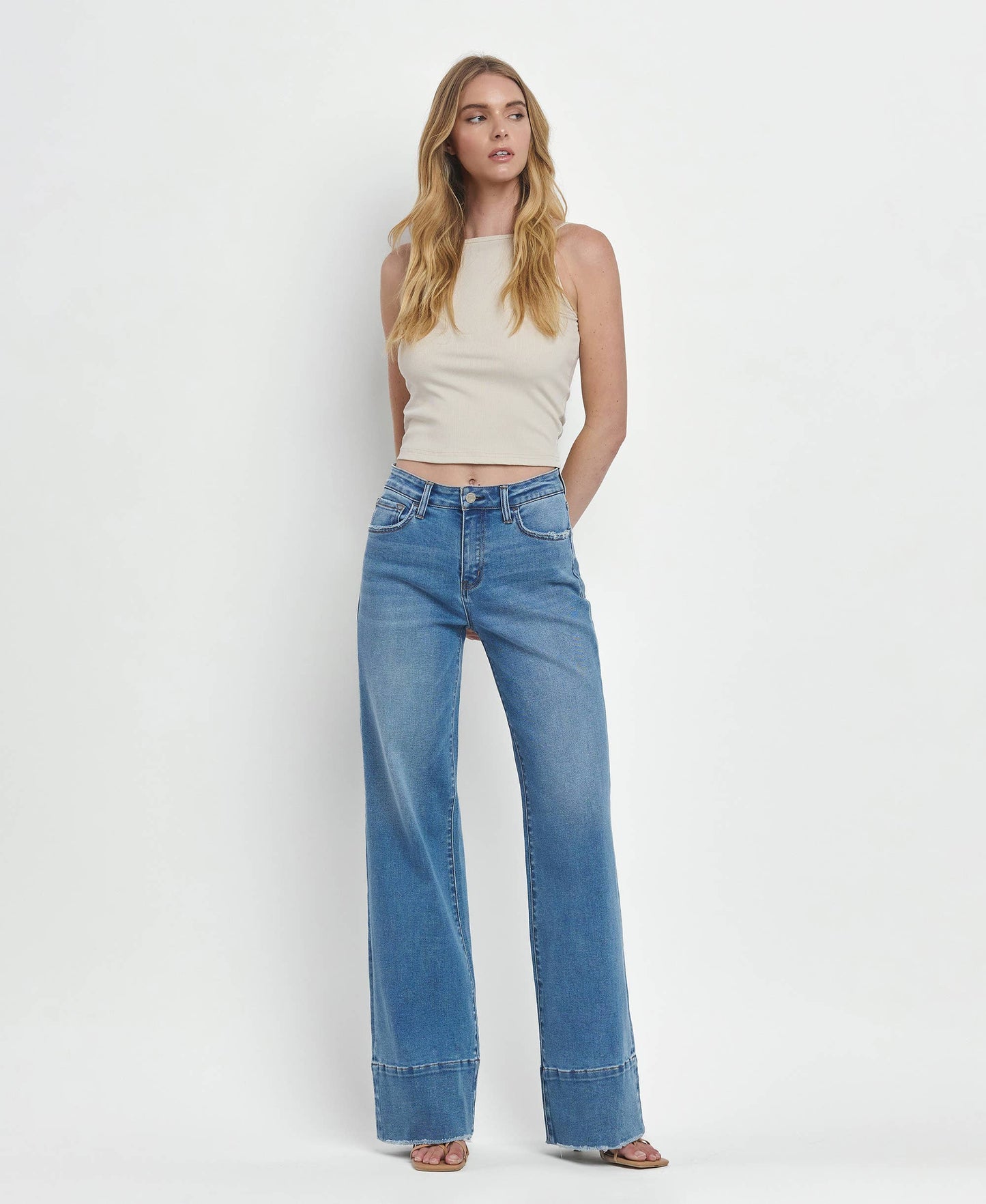 Wide Hem Jeans