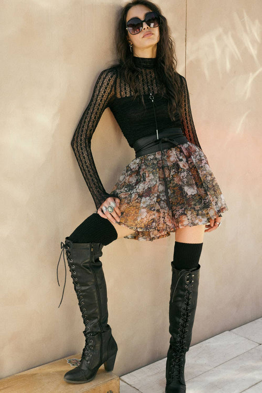 Falling For You Mini Skort