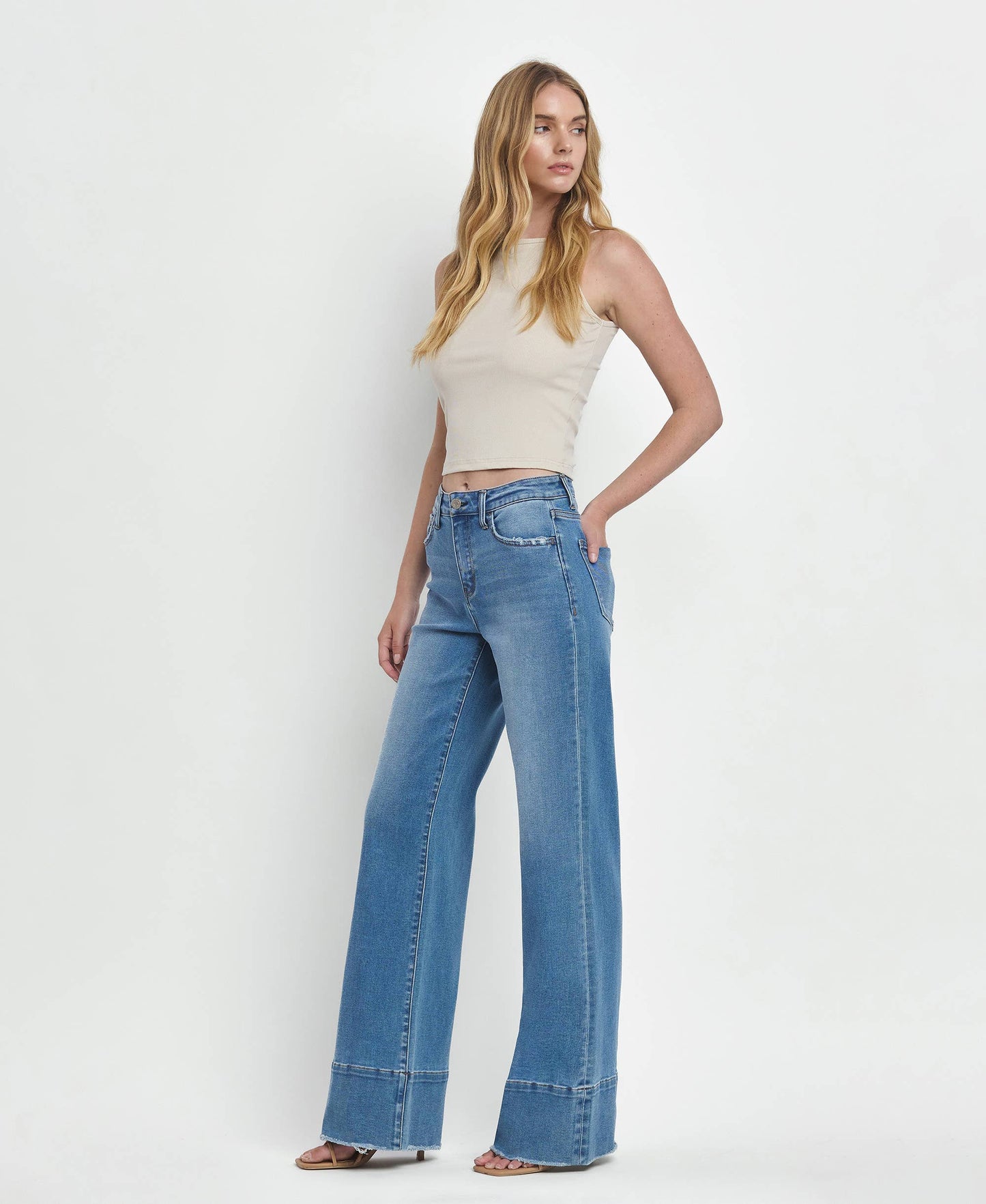 Wide Hem Jeans