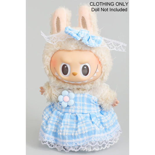 CUTE DRESS AND BOW PIN LABUBU OUTFIT