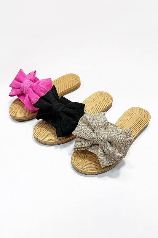 Alexis Chubby Bow Slide Sandals