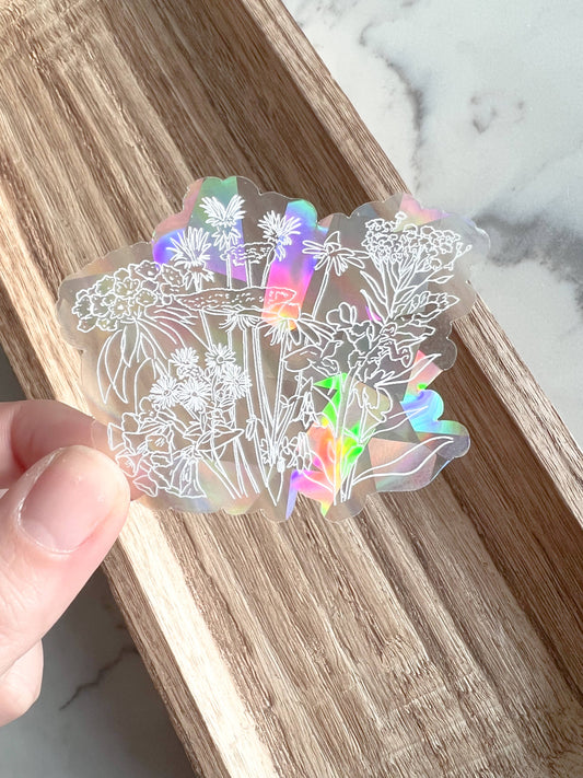 Sun catcher Sticker - wildflower