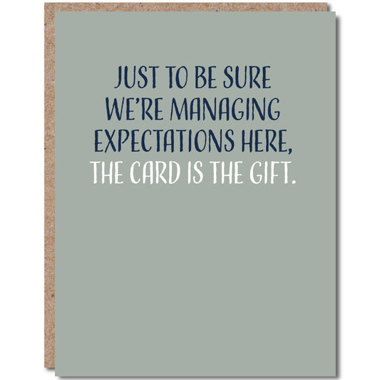 Expectations Card