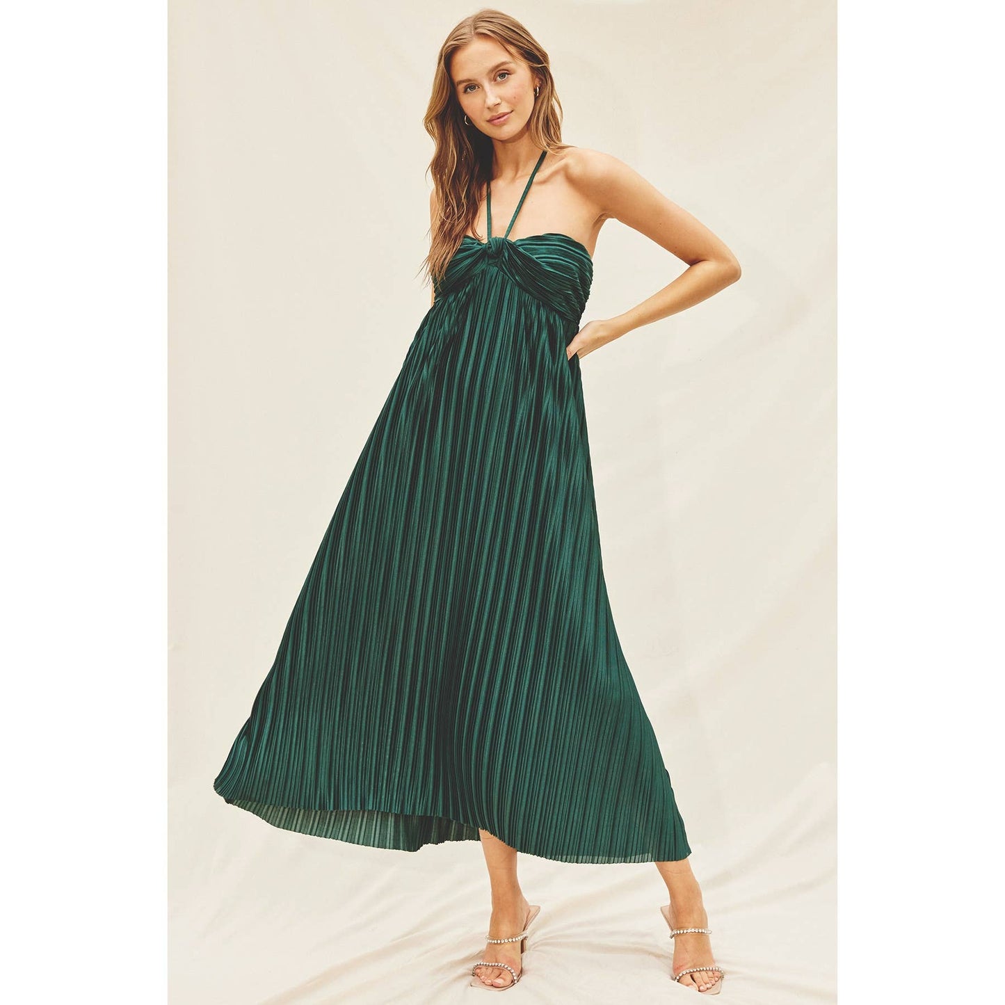 Verdant Halter Dress