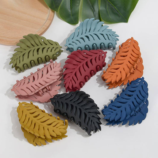 Matte Leaf Hair Claw Clip