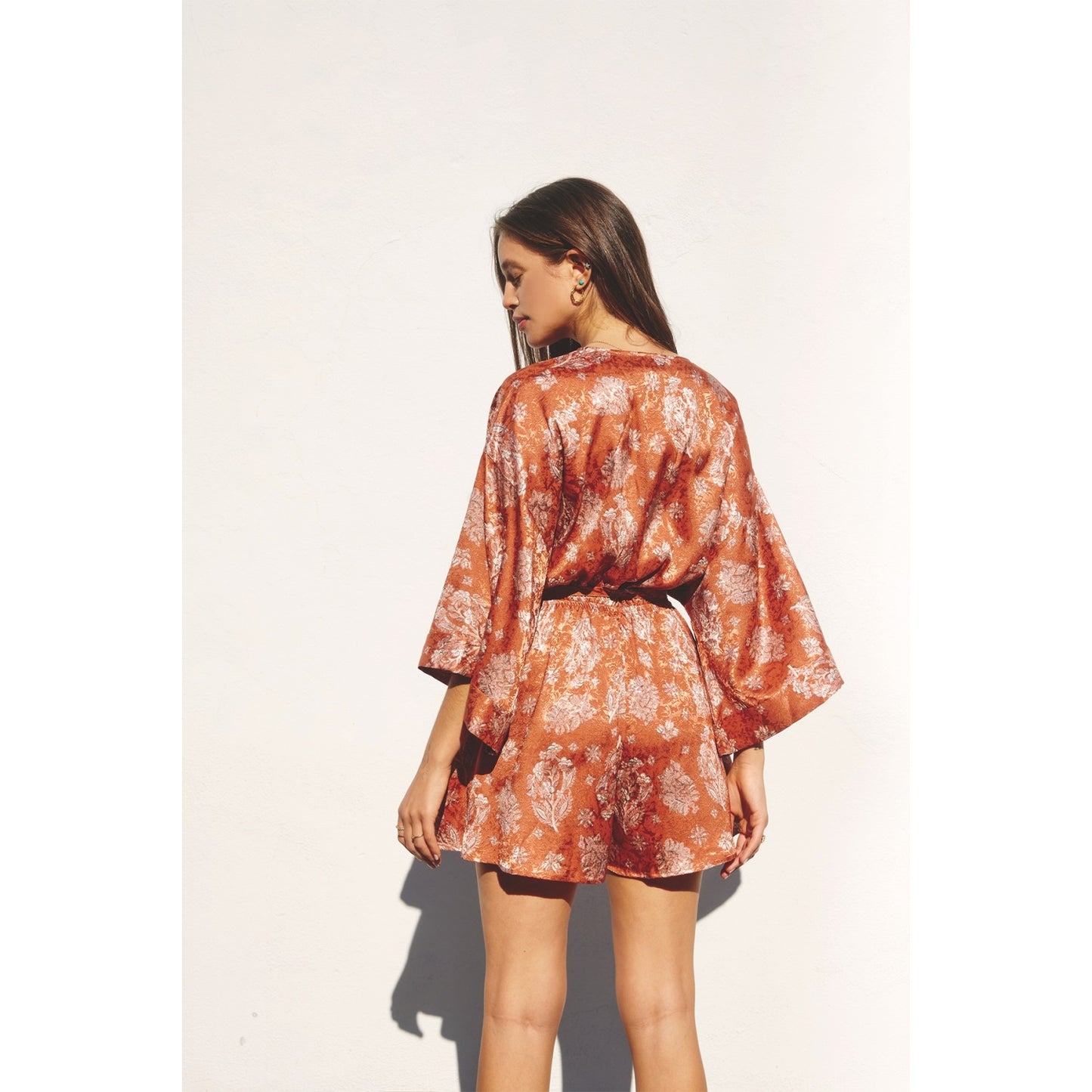 Becky Button Up Romper - Paisley